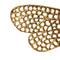 Gold Aluminum Dragonfly Wall Decor with Spotted Cutout Wings, Set of 3